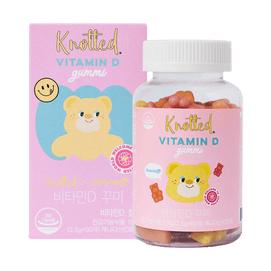韩国KNOTTED 维生素D植物软糖 补钙维他命D 60粒 150g #柠檬&苹果 酸甜口味 0脂0钠无负担