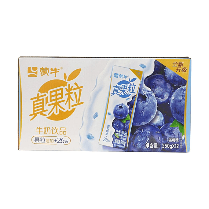 과일 조각이 들어간 블루베리 맛 우유 음료 8.8oz*12팩【진짜 과일 조각】【새로운 업그레이드】