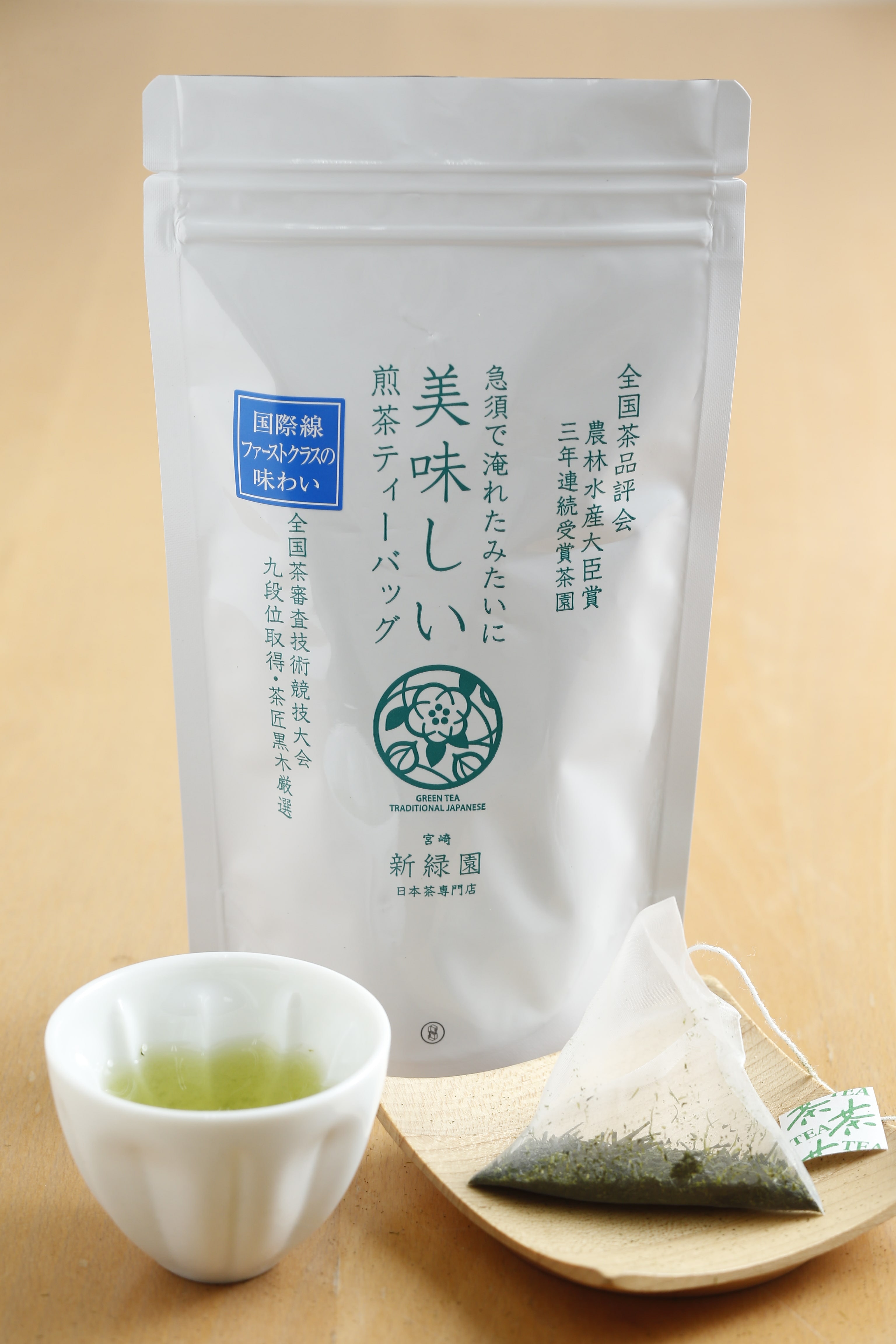 【日本直邮】 日本 新绿园 航空日式煎茶茶包 3克装 15枚