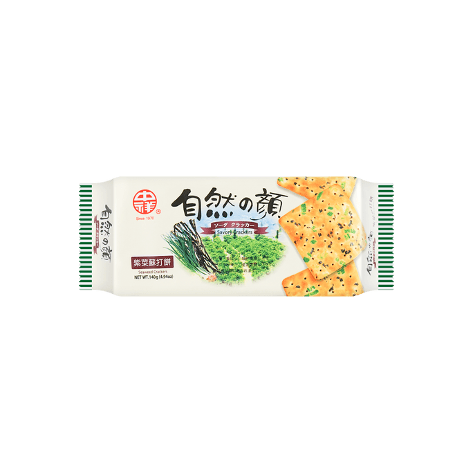 台灣中祥 自然の顏 紫菜蘇打餅乾 120g