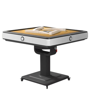 [미국 재고 있음] 중국 Funho Fanghe 3 세대 로터 롤러 코스터 마작 기계 접이식 별빛 흰색 44mm 낙타 식탁보 144 개 110V 미국 전압