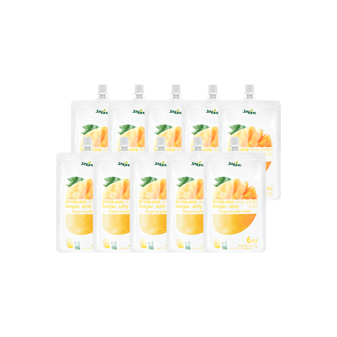 Low-Sugar Low-Calorie Konjac Jelly  Mango Flavor 5.07 fl oz x 10 Packs