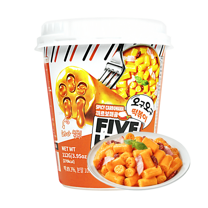 Instant Tteokbokki - Topokki , Spicy Carbonara Flavor, Cup , 3.95 oz