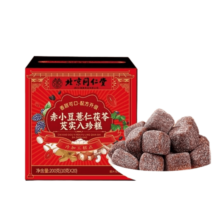 中国直邮】北京同仁堂八珍糕茯苓芡实山药去除湿气养胃健脾八珍糕200g