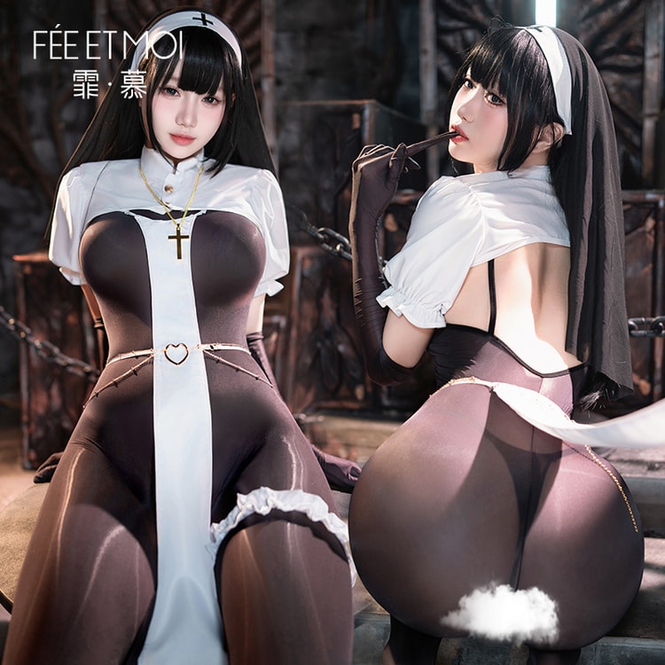 sexy lingerie princess Nun stock photo. Image of adult, posing, priesthood, faith