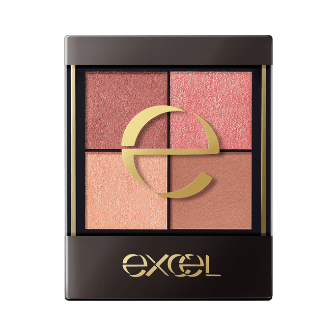 EXCEL||ジンメイ ニシャン 4 色アイシャドウ||#CX02 ピンク ワッフル 3.5g