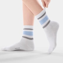 BANANAIN 여성용 양말, 7A 항균 라이트 스포츠 스트라이프 미드 카프 양말, 냄새 방지 및 땀 흡수, 4켤레