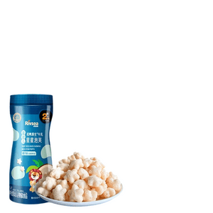 Coconut Flavored, Not Overly Sweet. Infant Organic Rice And Duck Natural Puff Pastry Sticks. Baby Snack Without Added White Sugar. Level 2 (20g Per Pack). Coconut Flavor.