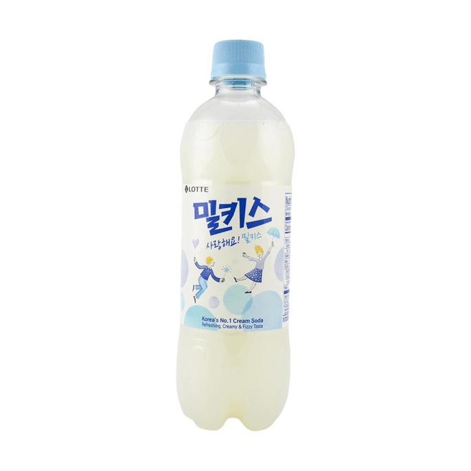 韩国LOTTE乐天 MILKIS妙之吻 牛奶苏打水 碳酸饮料 原味 500ml 包装随机发