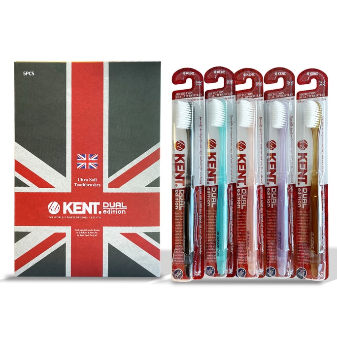 KENT ORALS USA Dual Edition Toothbrushes 1 Box / 5 Piece