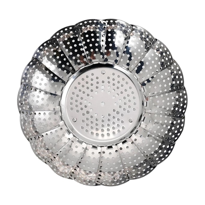 折りたたみ式ステンレススチール蒸し器ラック 調節可能 多目的