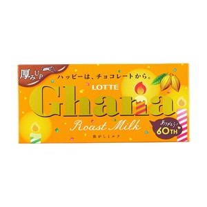 日本LOTTE樂天 GHANA加納 烤牛奶巧克力 50g