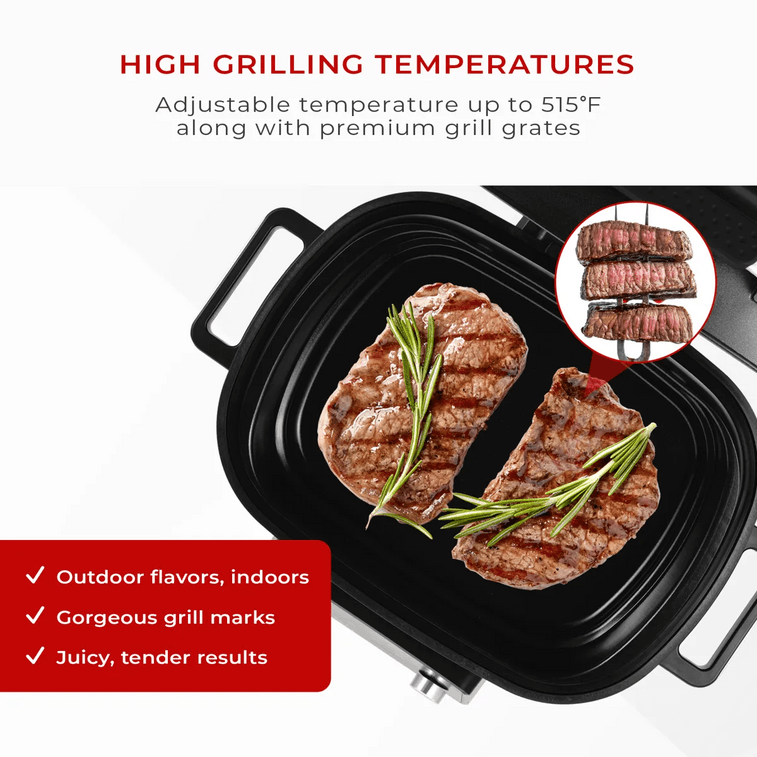 Countertop Air Grill & Air Fryer Stainless Steel 6QT CAFG-A0601S Multi-Functional Cooking 3