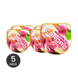 日本UHA悠哈 味觉糖 CORORO 水蜜桃味果汁软糖 40g *5【5份超值装】【全新包装 口感升级】