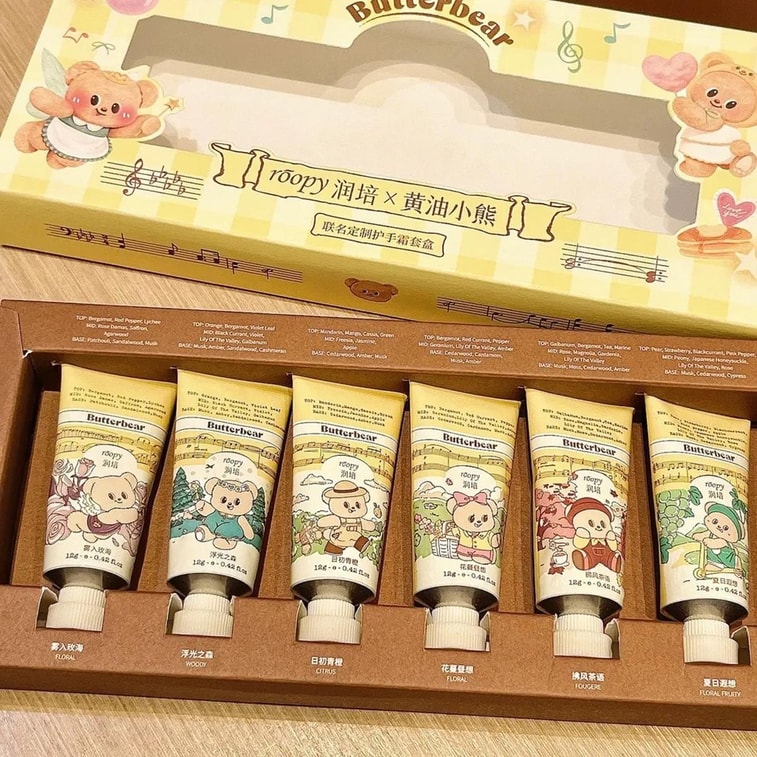 Moisturizing Butter Bear Hand Cream Gift Set, 0.42 oz*6【Limited Edition】 4