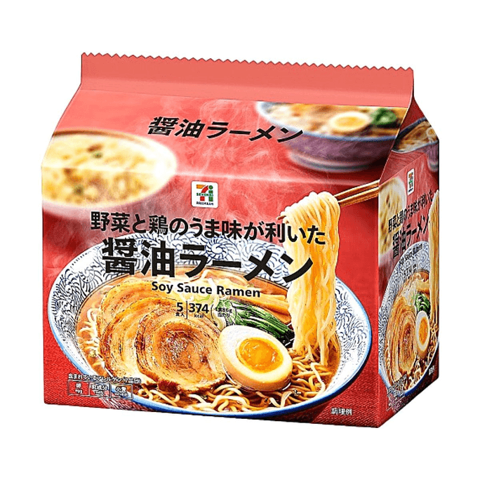 간장 라면 3.03oz*5팩 【채소와 닭고기 감칠맛】