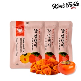 韩国 Kim's Table 柿子干 - 100%天然纯正柿子零食 60克 x 3包
