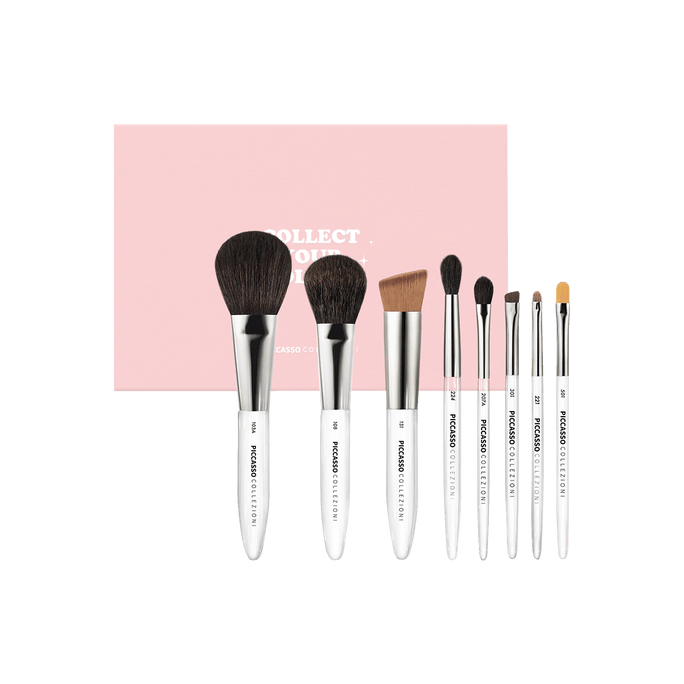 Basic Collection Makeup Brush Set 8pcs Powder Blush Shadow Lip Brush