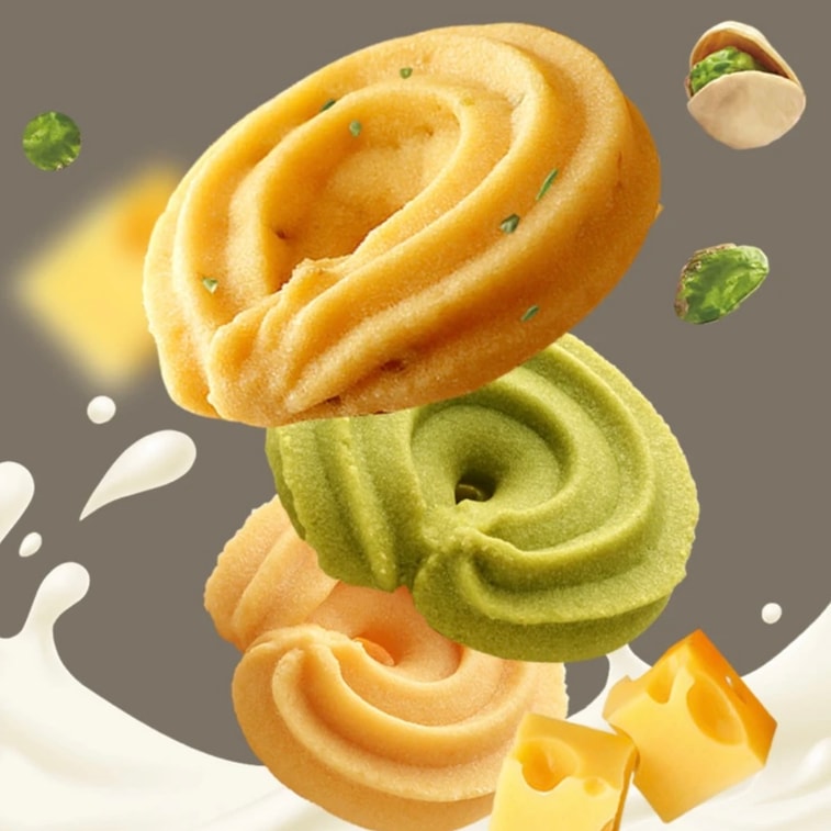 フランツィ バタークッキー ジャスミン抹茶味 10枚入り [なめらかで濃厚、繊細で軽い] 4