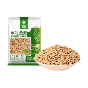 壹尝天品 新鮮現圧調理用純オートミール 即席ではない粗粒穀物朝食粥五穀雑穀*原生オートミール(500g×1袋)