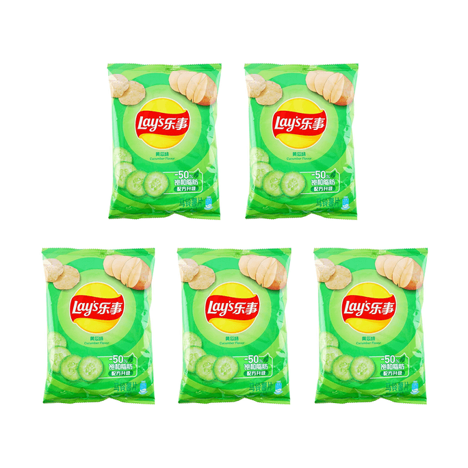 【Value Pack】Cucumber Potato Chips, 2.46oz*5