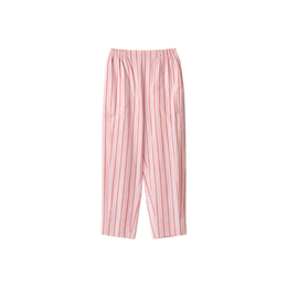 여성용 쿵푸 바지 잠옷 라운지웨어 521A 라이트 핑크 스트라이프 M