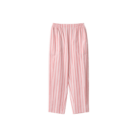 Women's Kung Fu Pants Pajamas Loungewear 521A Light Pink Stripe M