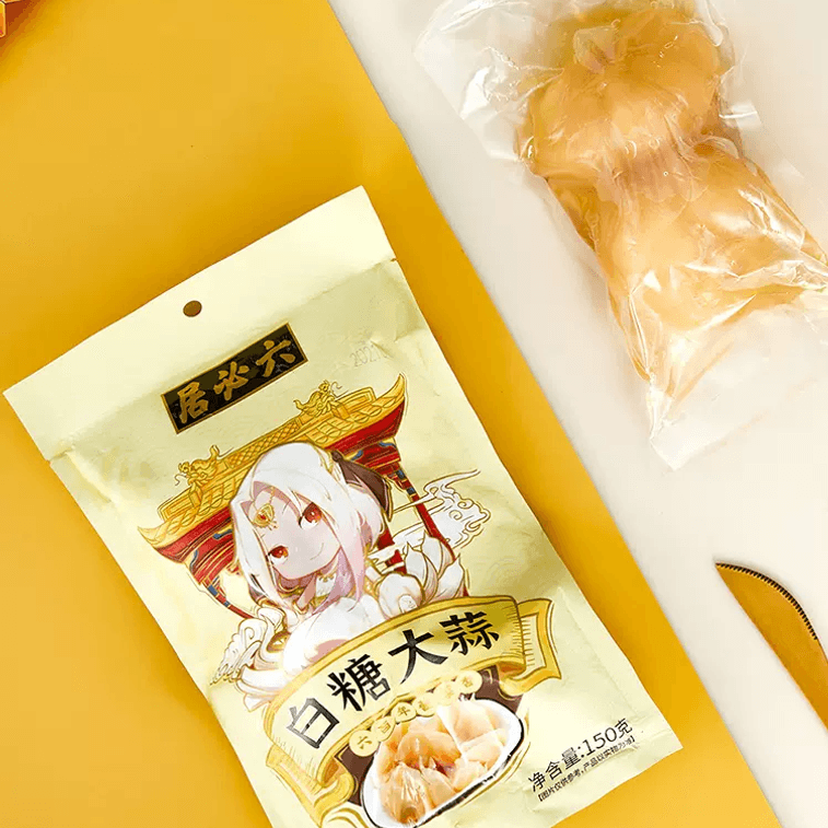 【中國直郵】六必居白糖大蒜甜蒜頭醃泡蒜150g*1袋 3