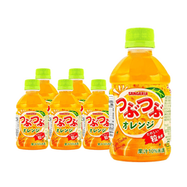 つぶつぶオレンジ果汁ドリンク 9.46液量オンス×6【6パック】