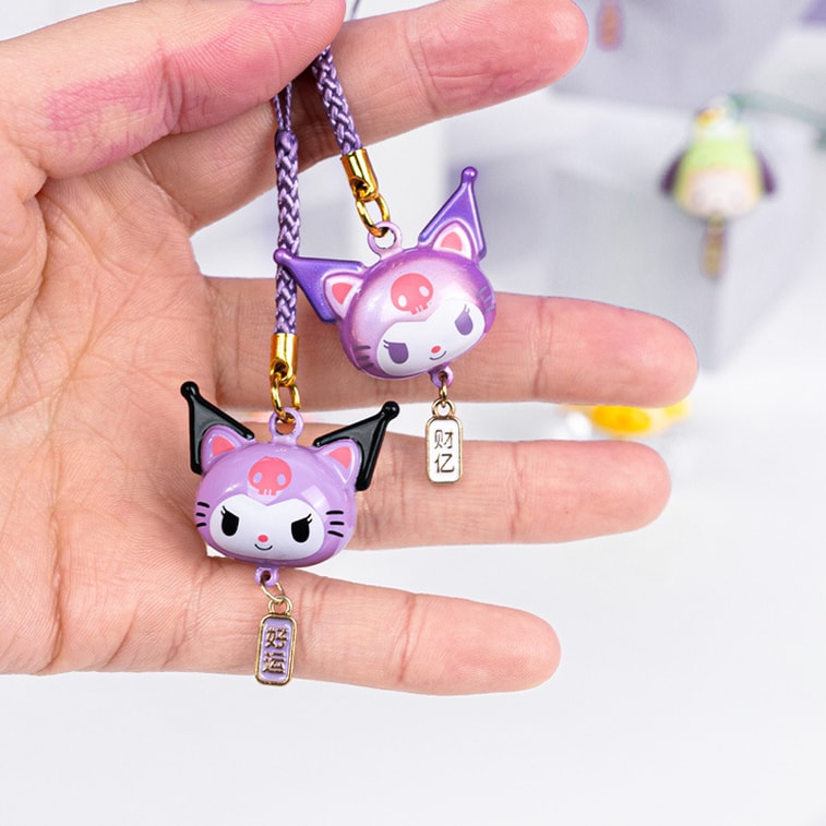 [중국 직배송] 정품 산리오 물방울 부적 시리즈 - 행운, 재물, 복을 가져다주는 열쇠고리, 가방 장식, 휴대폰 스트랩 - 귀여운 만화 캐릭터 - 헬로 키티 (1개) 4