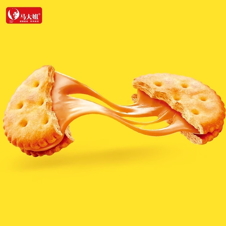 【中国直邮】 马大姐 咸蛋黄麦芽夹心饼干单独小包装办公零食 300g 6