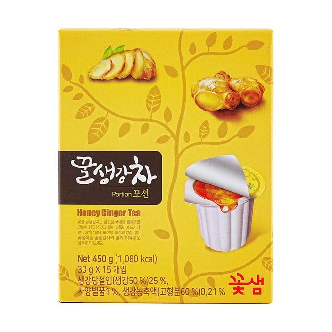 韩国KOTSAM 蜂蜜姜茶 15颗入 450g