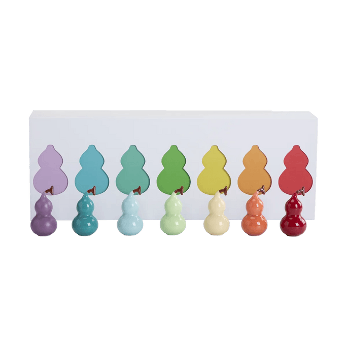 “Hulu Blessing Glow” Tea Ornaments – Seven Pieces Gourd Figurines