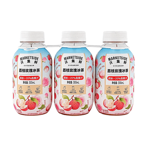 Lychee Rose Iced Tea 10.14 fl oz*3 packs【Real Fruit Juice】【Sijichun Oolong Tea】