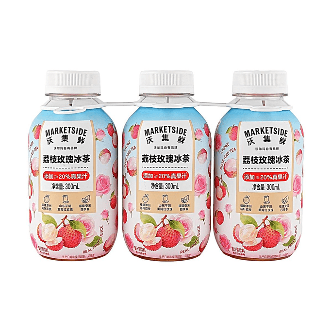 ライチローズアイスティー 10.14 fl oz*3パック【本物の果汁】【四季春烏龍茶】