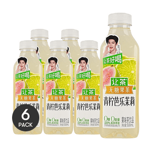 讓茶 無糖青檸芭樂茉莉果茶 500ml *6【6份超值裝】【0糖0卡0脂肪】