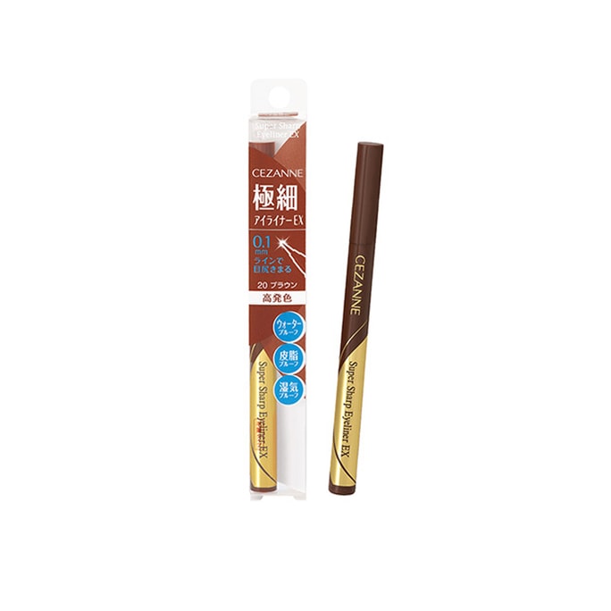CEZANNE Ultrathin Eye Liner EX 0.1mm 20 Brown