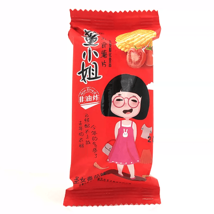 Miss Dong Potato Chips Small Package Snack Spree Children's Snacks Tomato Flavor 6 Packs