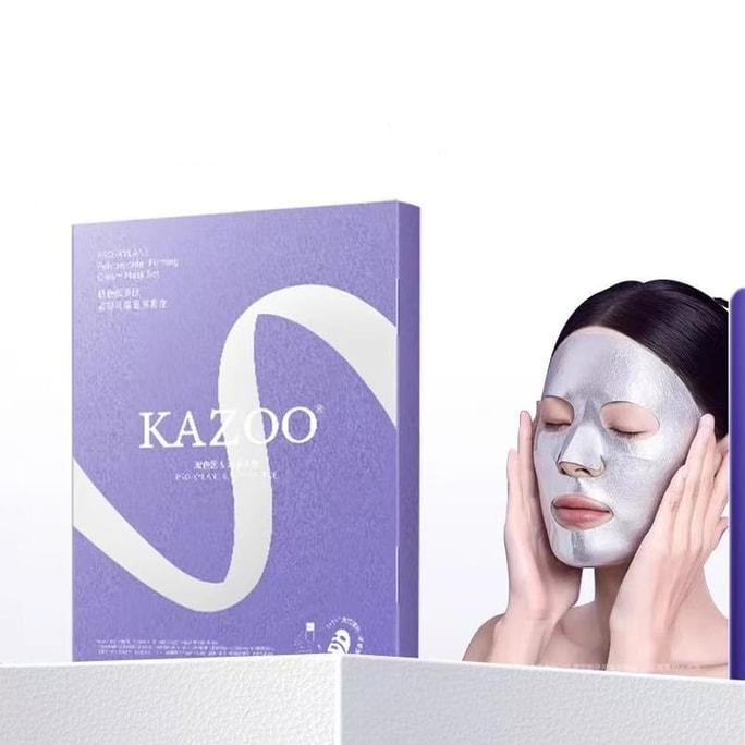 [중국 직배송] 오카자키 카주 프로-실란 펩타이드 퍼밍 크림 마스크 (실버 밴드 마스크) - 주름 개선, 탄력 강화, 수분 공급, 미백, 순한 사용감, 진정 효과 - 5매/박스