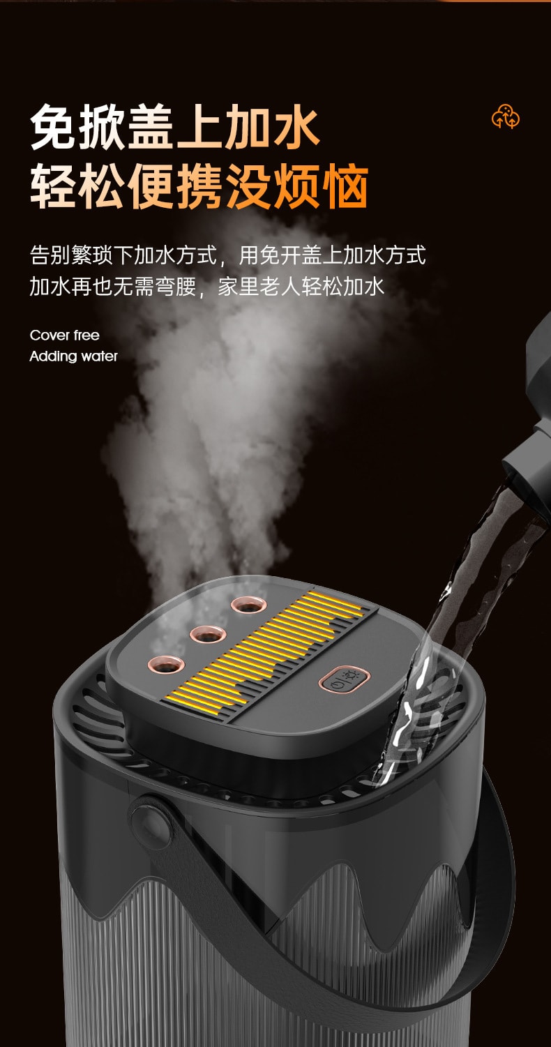 加湿器USB充电卧室夜灯加湿器家用办公室香薰雾化器 1 把