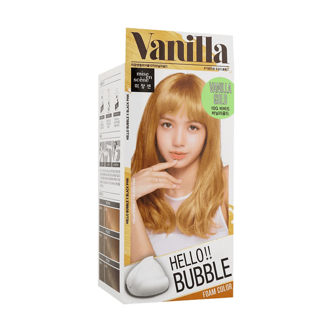 韩国mise en scene爱茉莉 美妆仙 hello bubble泡沫染发剂 10g香草黄