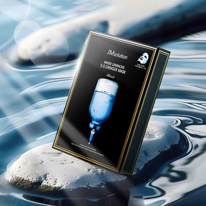 Water Luminous S.O.S Ringer Mask, Black, 35ml x 10 Sheets