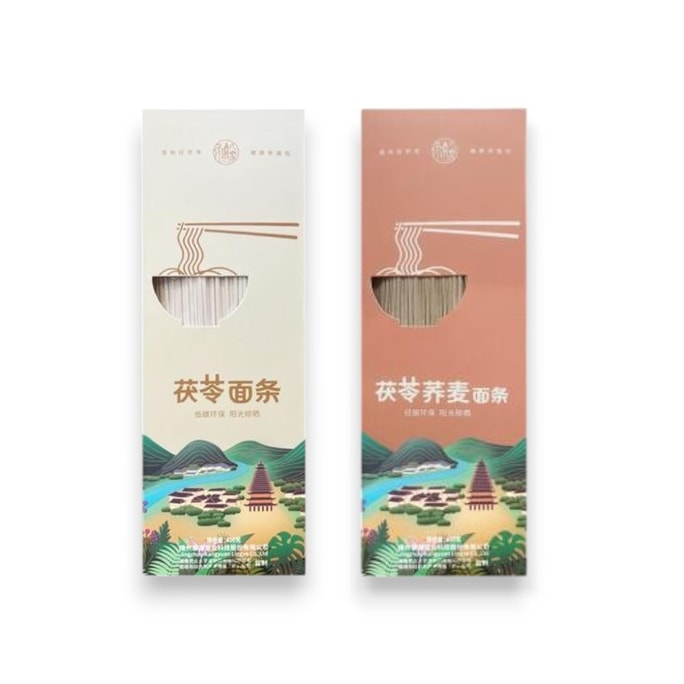 【中國直郵】中國 茯靖人家 茯苓麵條 素食細麵 450g