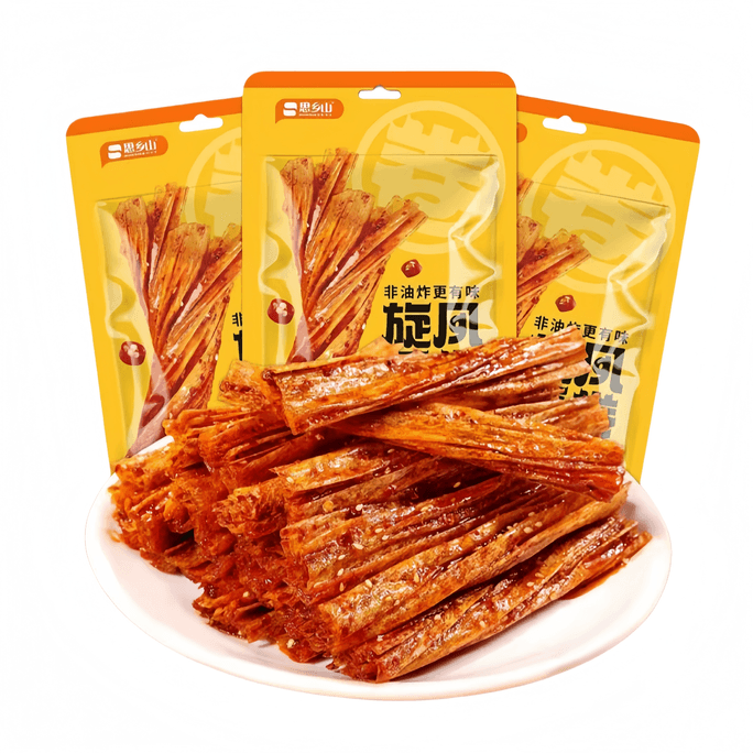 Spicy Tornado Bean Rolls, Spicy Non-Fried Bean Curd Rolls, 50g*2 packs