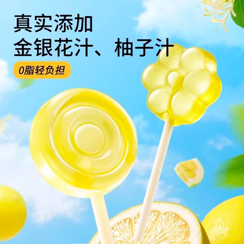 Honeysuckle & Pomelo Lollipops – 280g*3ctns Sweet-Sour Fruit