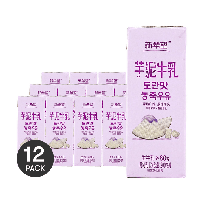 타로 우유 180ml *12개입【진한 우유 맛, 부드러운 질감】