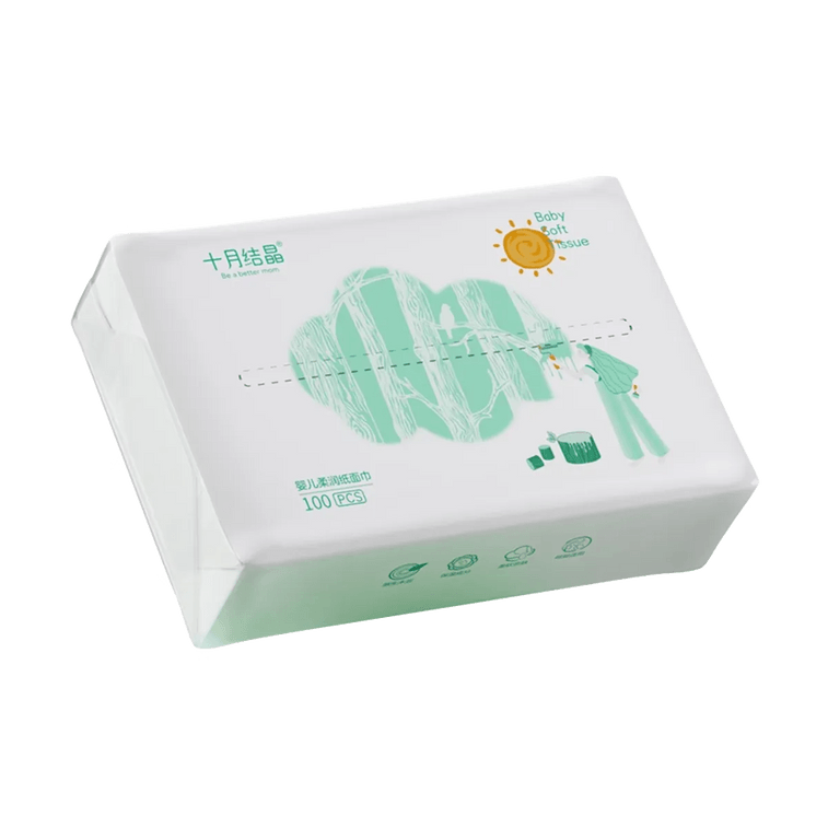 신생아용 보습 로션 티슈, 클라우드 타입 - 부드러운 티슈, 100매*, 6팩 4