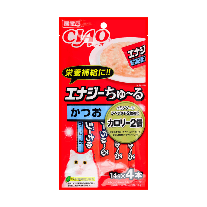 日本CIAO 高能量貓條 寵物零食 14g*4