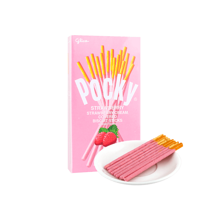 POCKY Strawberry Cream Covered Biscuit Sticks 70g