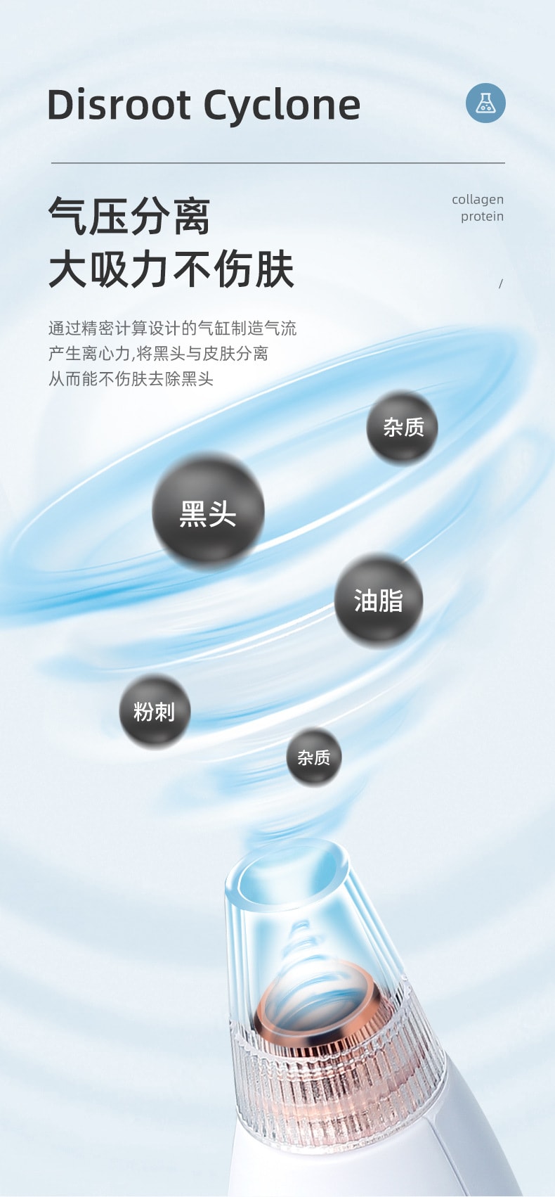  新款電動吸黑頭儀美容提拉毛孔清潔儀器家用便攜去粉刺 1 把